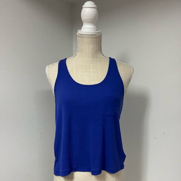 aerie Tops - Aerie Royal Blue Ribbed Racer Back Tank